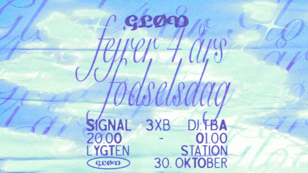 GLØD 4 år – 3XB + Signal + DJ